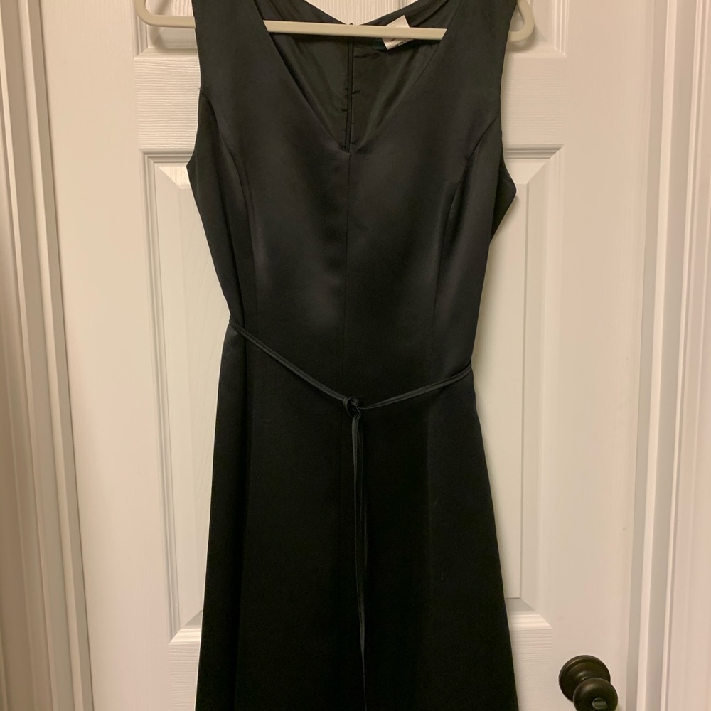 Black satin Harve Bernard dress